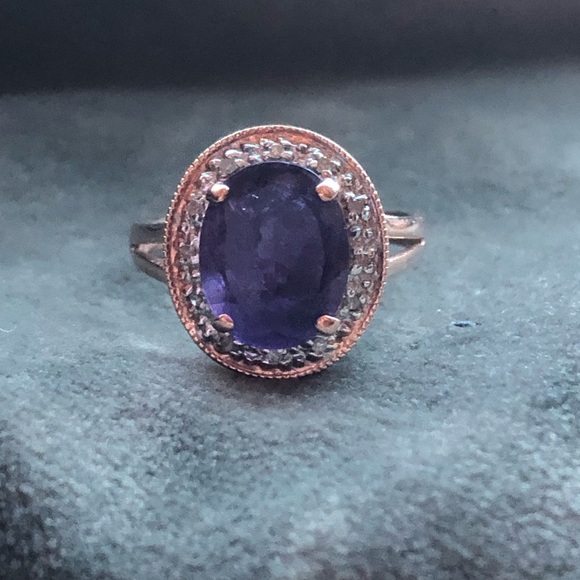 14k amethyst rose gold ring - Picture 3 of 16